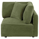 Elysia Fabric Upholstered Modular Corner Chair Green