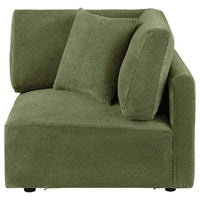Elysia Fabric Upholstered Modular Corner Chair Green