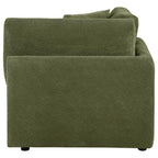 Home & Sleep Outlet - Elysia Chenille Upholstered Modular Corner Chair Green