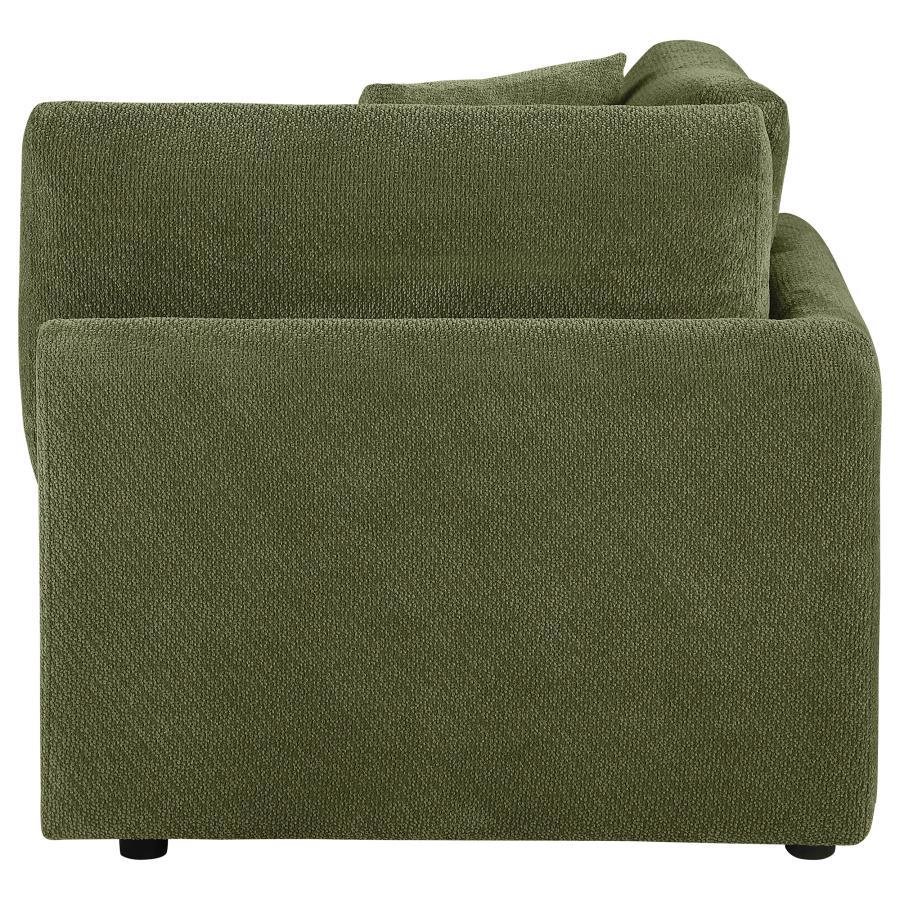 Home & Sleep Outlet - Elysia Chenille Upholstered Modular Corner Chair Green