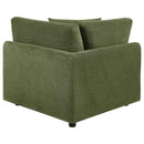 Elysia Fabric Upholstered Modular Corner Chair Green
