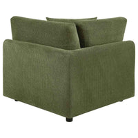 Elysia Fabric Upholstered Modular Corner Chair Green