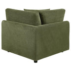 Home & Sleep Outlet - Elysia Chenille Upholstered Modular Corner Chair Green