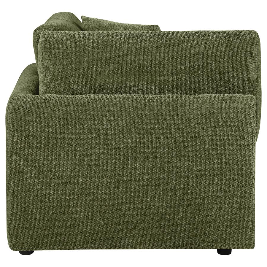 Home & Sleep Outlet - Elysia Chenille Upholstered Modular Corner Chair Green