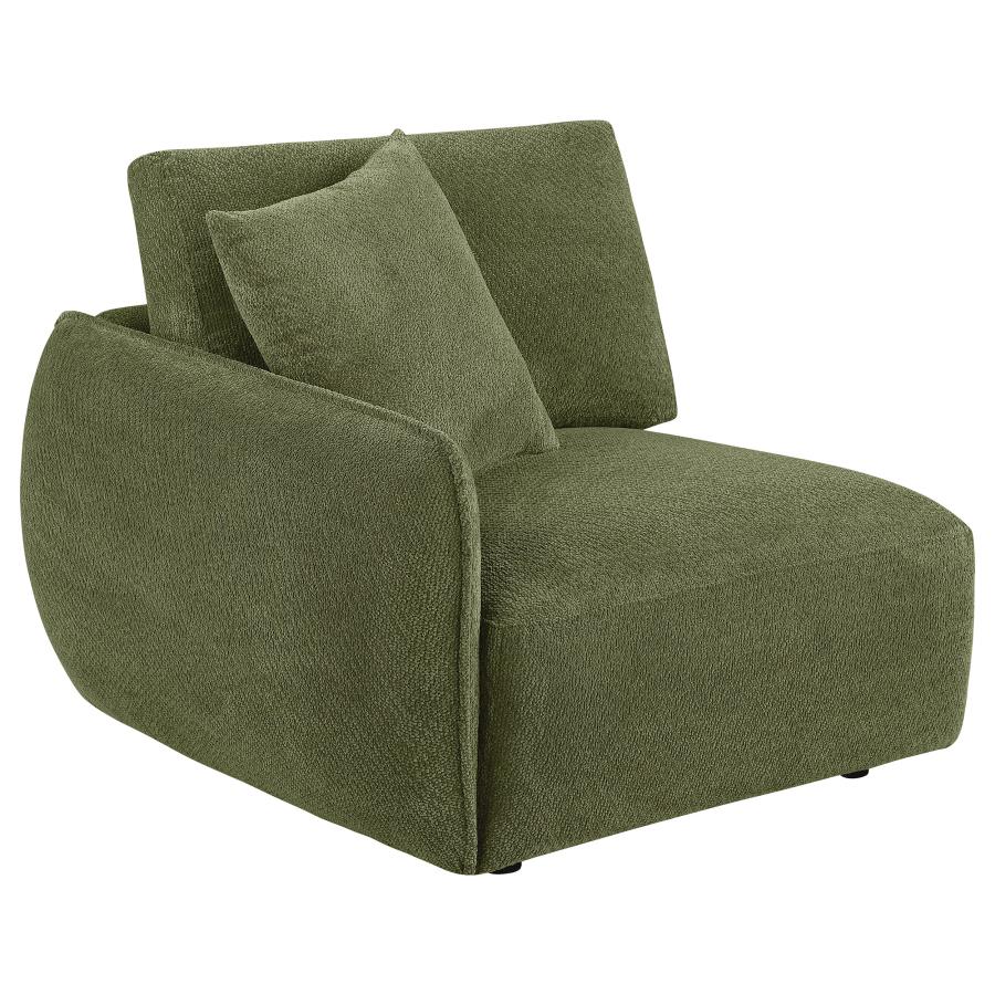 Home & Sleep Outlet - Elysia Chenille Upholstered Modular LAF Chair Green