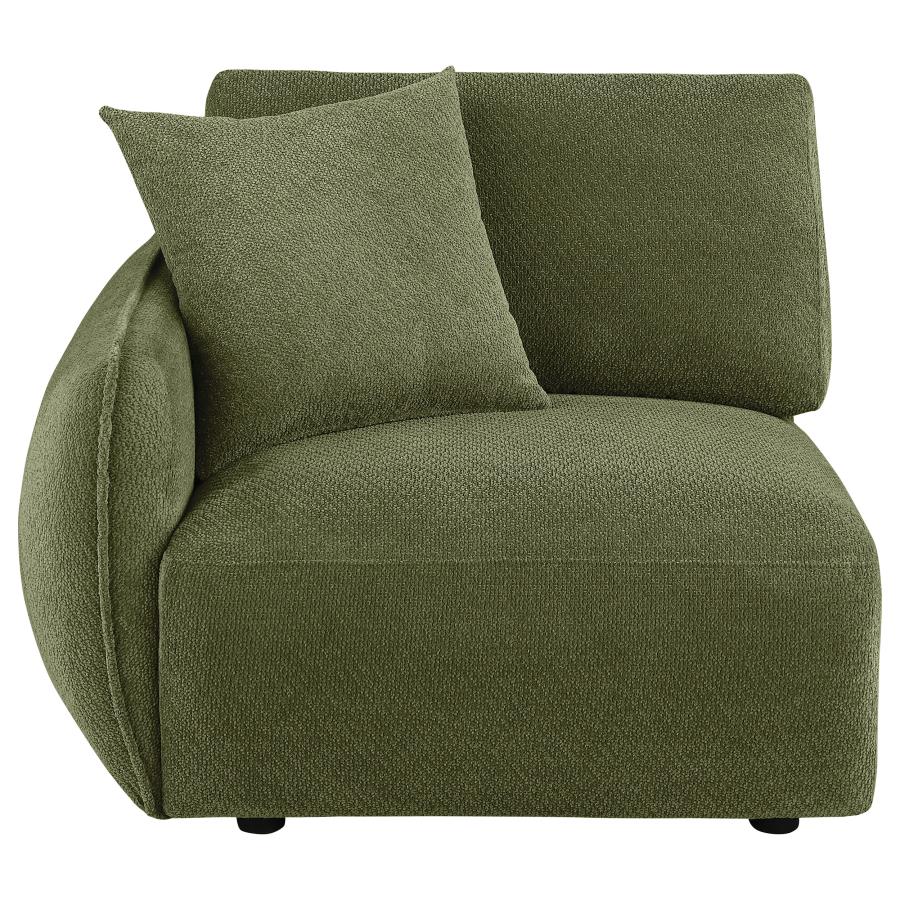 Home & Sleep Outlet - Elysia Chenille Upholstered Modular LAF Chair Green