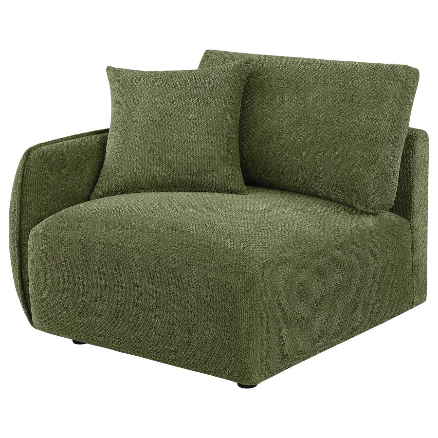 Home & Sleep Outlet - Elysia Chenille Upholstered Modular LAF Chair Green