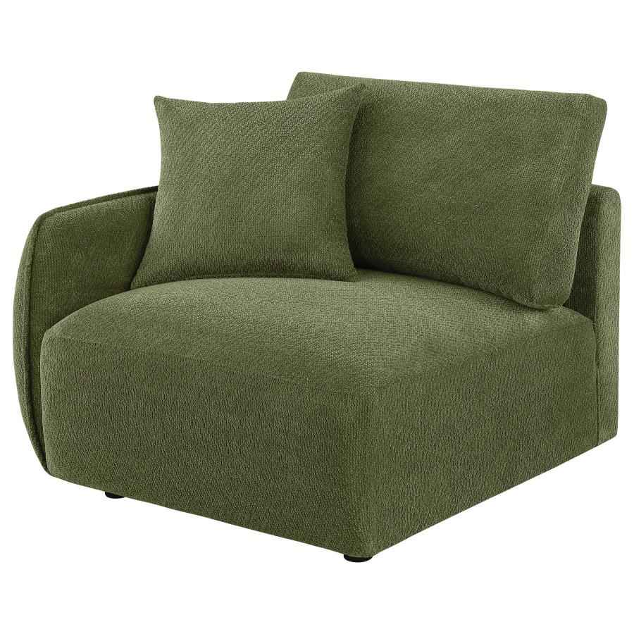 Elysia Fabric Upholstered Modular LAF Chair Green
