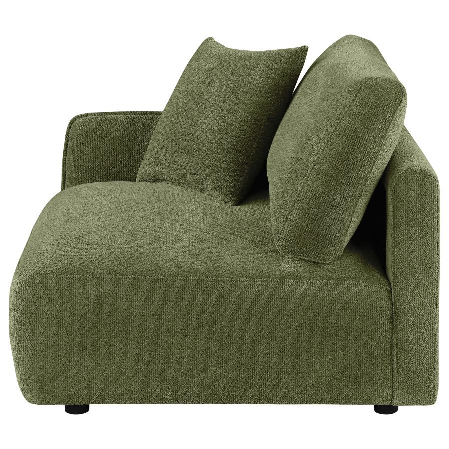 Home & Sleep Outlet - Elysia Chenille Upholstered Modular LAF Chair Green