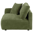 Elysia Fabric Upholstered Modular LAF Chair Green