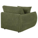 Elysia Fabric Upholstered Modular LAF Chair Green