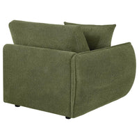 Elysia Fabric Upholstered Modular LAF Chair Green