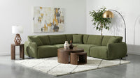 Elysia Fabric Upholstered Modular LAF Chair Green