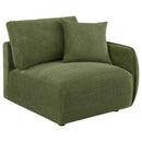 Elysia Fabric Upholstered Modular RAF Chair Green