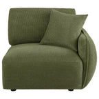 Home & Sleep Outlet - Elysia Chenille Upholstered Modular RAF Chair Green