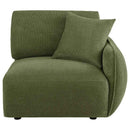 Elysia Fabric Upholstered Modular RAF Chair Green