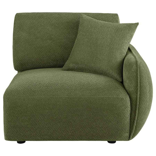 Elysia Fabric Upholstered Modular RAF Chair Green