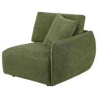 Elysia Fabric Upholstered Modular RAF Chair Green