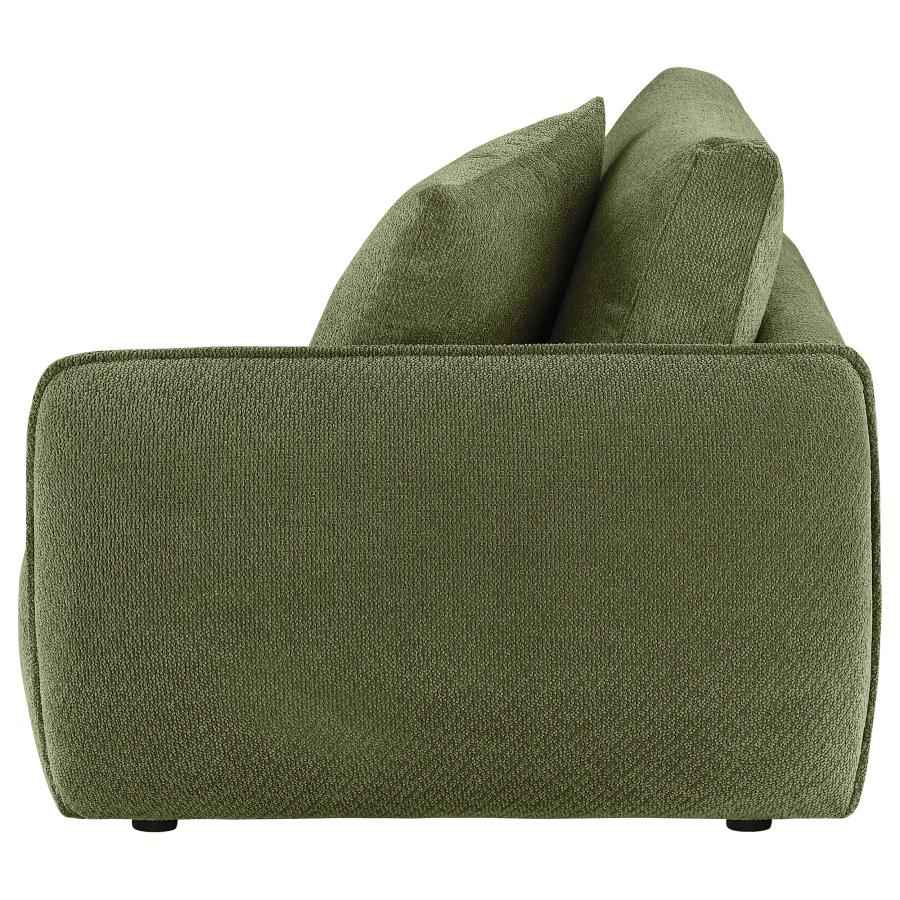 Elysia Fabric Upholstered Modular RAF Chair Green