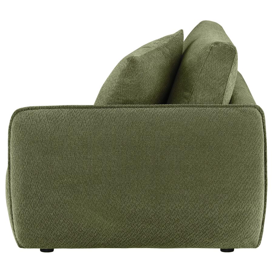 Home & Sleep Outlet - Elysia Chenille Upholstered Modular RAF Chair Green