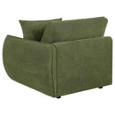 Elysia Fabric Upholstered Modular RAF Chair Green