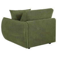 Elysia Fabric Upholstered Modular RAF Chair Green