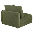 Elysia Fabric Upholstered Modular RAF Chair Green