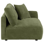 Home & Sleep Outlet - Elysia Chenille Upholstered Modular RAF Chair Green