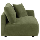 Elysia Fabric Upholstered Modular RAF Chair Green