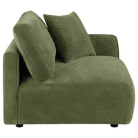 Elysia Fabric Upholstered Modular RAF Chair Green