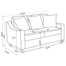 Christine 2-piece Upholstered Sloped Arm Sofa Set Beige