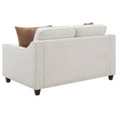 Christine 3-piece Upholstered Sloped Arm Sofa Set Beige