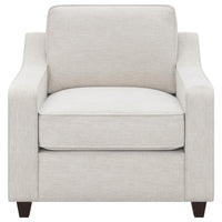 Christine 3-piece Upholstered Sloped Arm Sofa Set Beige