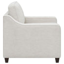 Christine 3-piece Upholstered Sloped Arm Sofa Set Beige