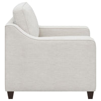 Christine 3-piece Upholstered Sloped Arm Sofa Set Beige