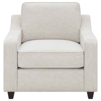 Christine Upholstered Sloped Arm Accent Chair Beige