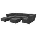 Sunny Upholstered Armless Chair Dark Charcoal