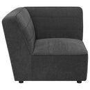 Sunny Upholstered Corner Chair Dark Charcoal