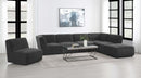 Sunny Upholstered Corner Chair Dark Charcoal