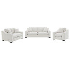 Ashlyn 3-piece Upholstered Track Arm Sofa Set Sand