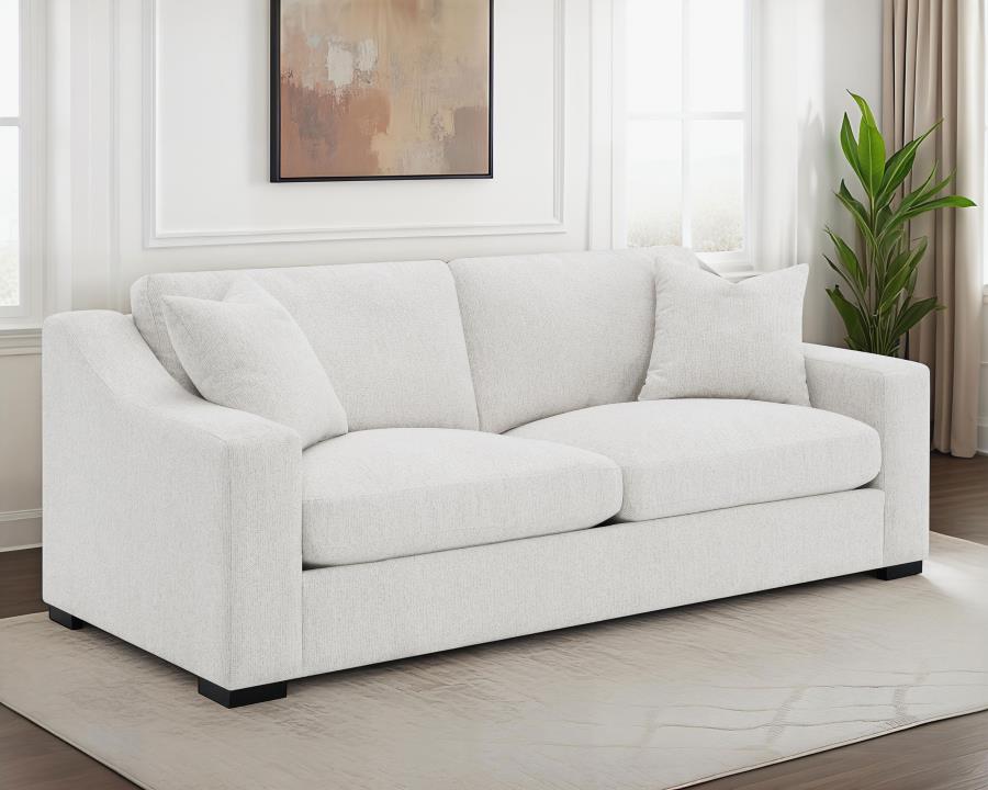 Home & Sleep Outlet - Ashlyn Fabric Upholstered Track Arm Sofa Sand