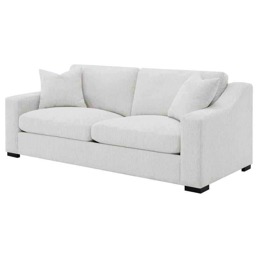 Home & Sleep Outlet - Ashlyn Fabric Upholstered Track Arm Sofa Sand