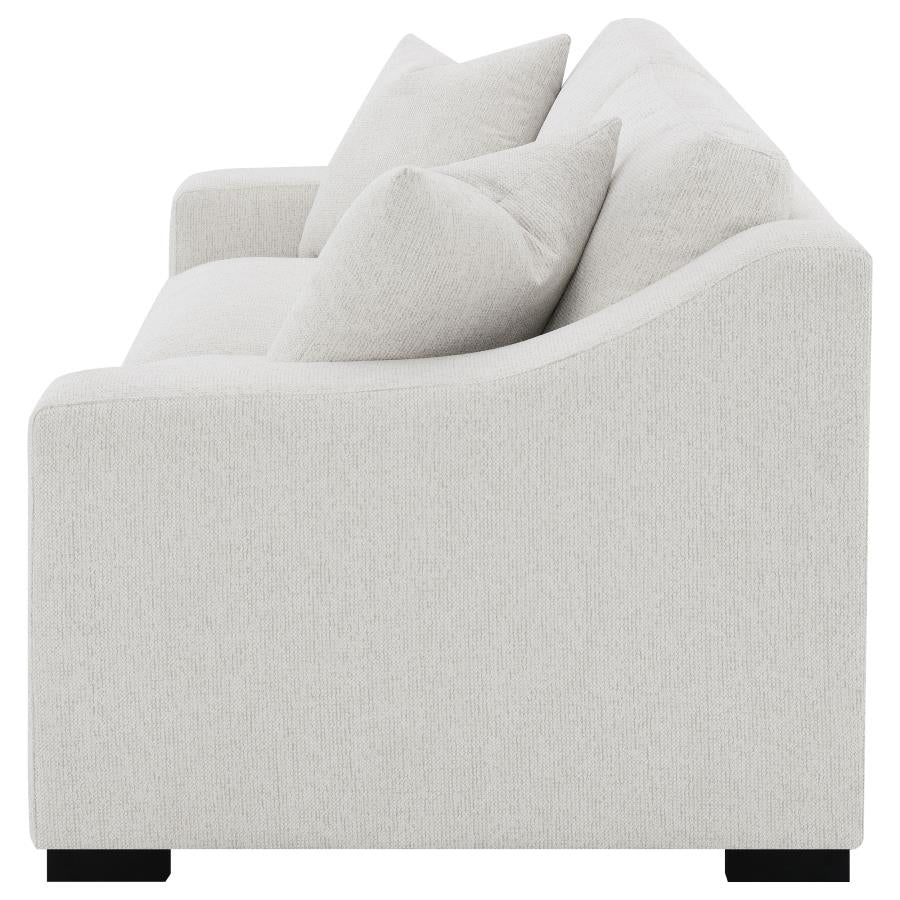 Home & Sleep Outlet - Ashlyn Fabric Upholstered Track Arm Sofa Sand