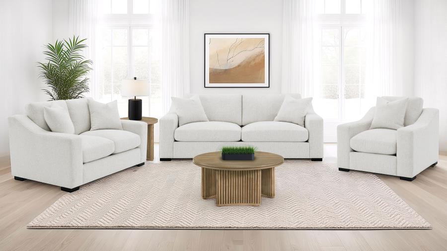 Home & Sleep Outlet - Ashlyn Fabric Upholstered Track Arm Sofa Sand
