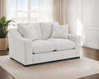 Home & Sleep Outlet - Ashlyn Fabric Upholstered Track Arm Loveseat Sand