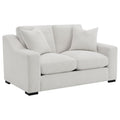 Home & Sleep Outlet - Ashlyn Fabric Upholstered Track Arm Loveseat Sand