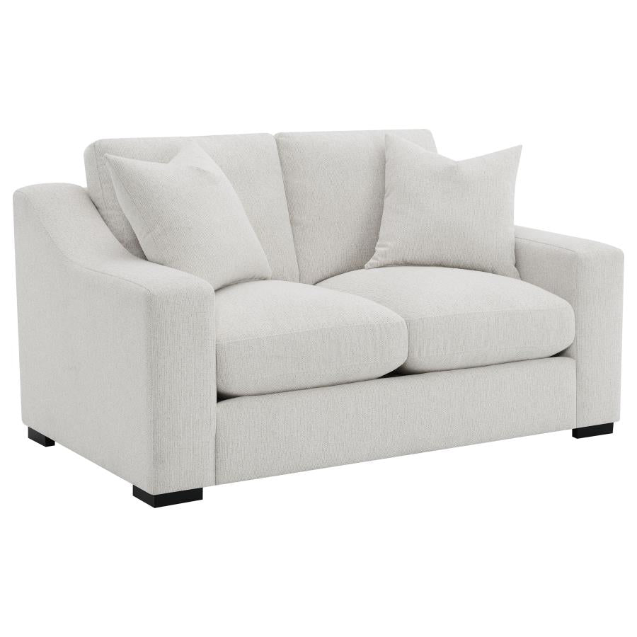 Home & Sleep Outlet - Ashlyn Fabric Upholstered Track Arm Loveseat Sand