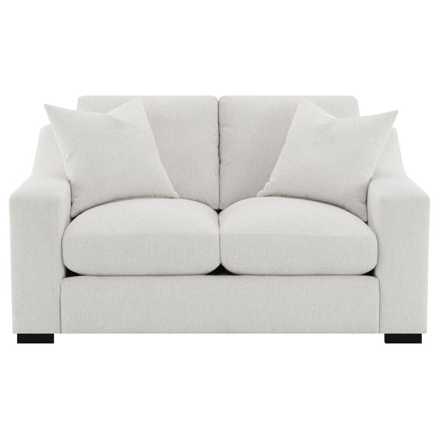 Home & Sleep Outlet - Ashlyn Fabric Upholstered Track Arm Loveseat Sand