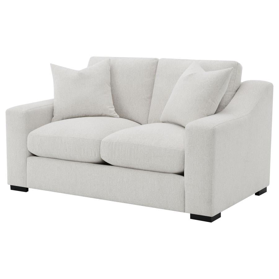 Home & Sleep Outlet - Ashlyn Fabric Upholstered Track Arm Loveseat Sand
