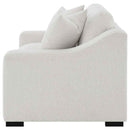 Ashlyn Fabric Upholstered Track Arm Loveseat Sand
